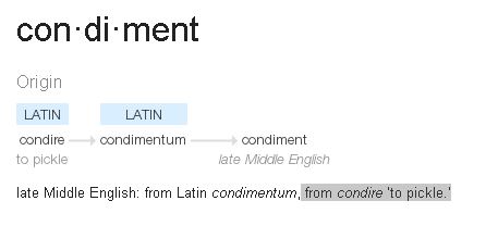 Condiment Etymology Bill Powers