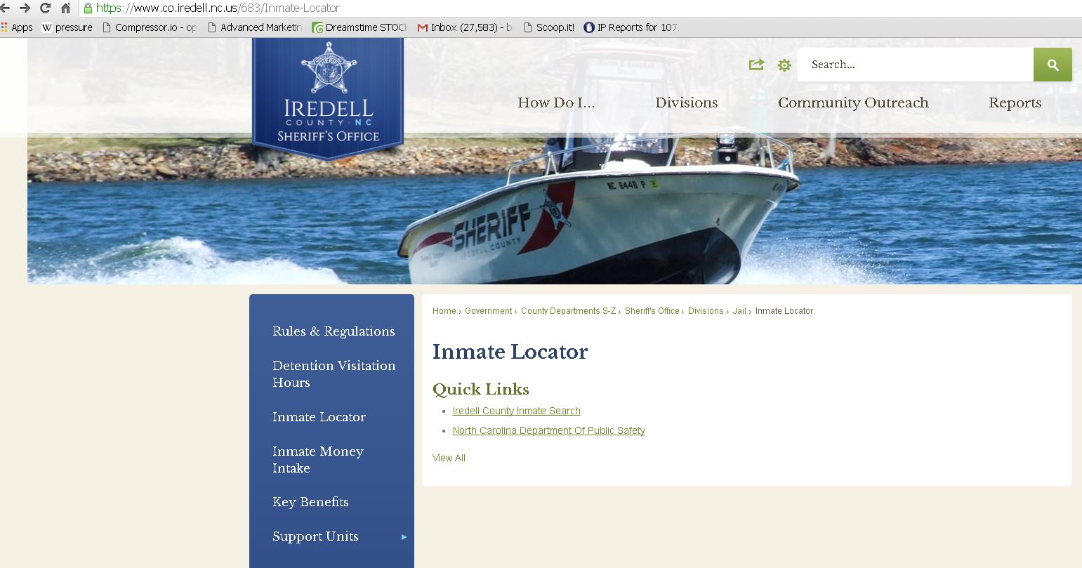 Iredell County Inmate Inquiry 2016