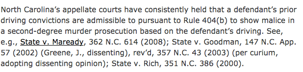 Malice in North Carolina