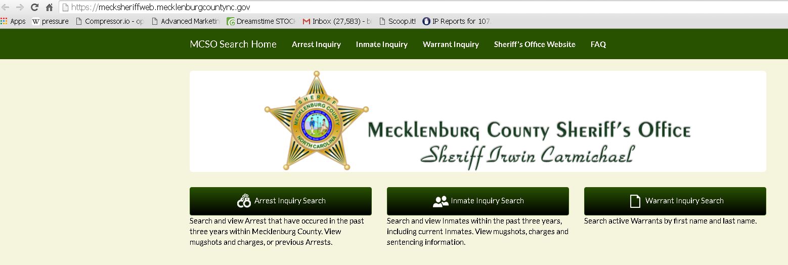 Mecklenburg County Jail Inmate Arrest Information 2016