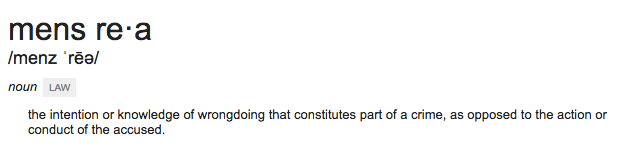 Mens Rea Defintion
