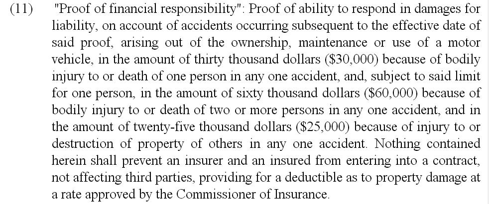 proof of financial responsibility