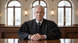 North Carolina judge in courtroom illustrating the legal role of trial judges in voluntary intoxication defense cases involving specific intent crimes