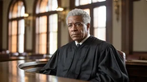 North Carolina judge in courtroom reflecting on voluntary intoxication defense and the legal standard for criminal charges involving specific intent crimes