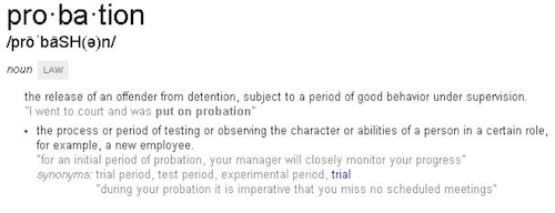 Definition of Probation