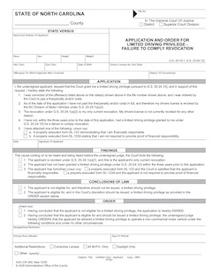 Failure to Comply Limited Driving Privilege