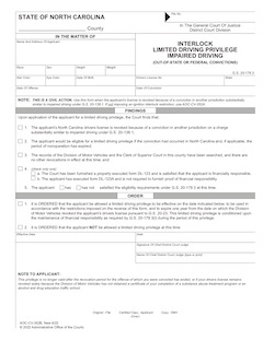 Ignition Interlock Limited Driving Privilege DUI Out of State