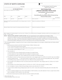 Limited Driving Privilege DWLR